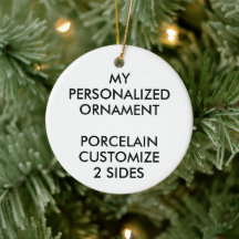 Aangepast, aangepast PORCELAIN RONDE FOTO-ORNAMENT