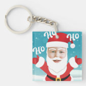 Aangepast aangepast Voeg je eigen fotokerstmis toe Sleutelhanger (Voorkant)