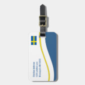 Aangepast aangepast Zweedse vlag Bagagelabel (Voorkant verticaal)