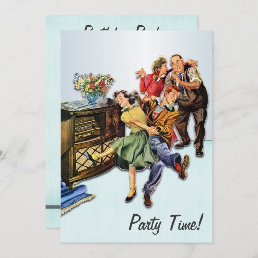 Aangepast aangepaste uitwijktijd van Sock Hop Part Kaart (Voorkant / Achterkant)