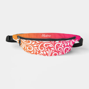 Aangepast Abstract Bloemig Elegant Ombre Roze Oran Heuptasje