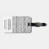 Aangepast Abstract Geometric Aztec Pattern 2 Bagagelabel (Achterkant horizontaal)