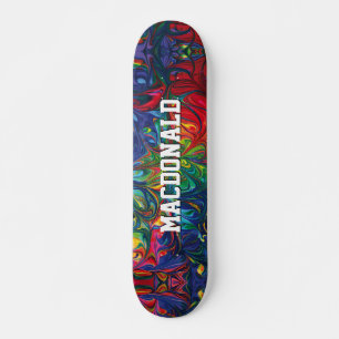 Aangepast Abstract kleurenblauw Skateboard