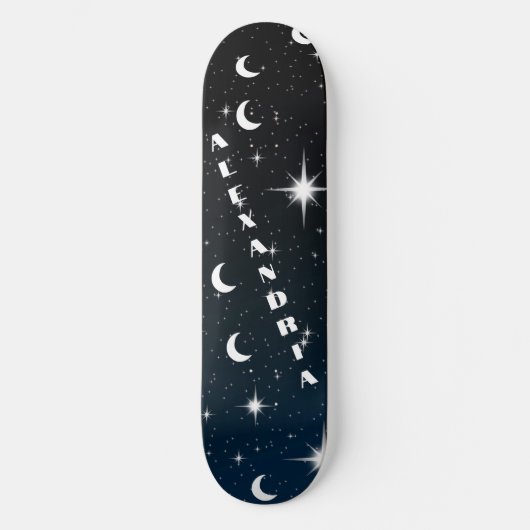 Aangepast Abstract ruimtepatroon Jouw namen toevoe Skateboard (Voorkant)