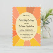 Aangepast Abstract Sun-ontwerp | Kaart (Staand voorkant)