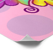 Aangepast abstracte caleidoscoop bloemmotief poster (Hoek)