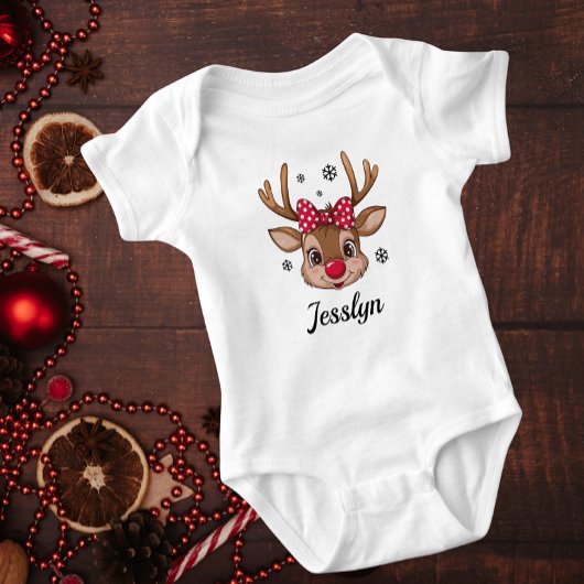 Aangepast Adoreerbaar Rendierkostuum voor Meisjes Romper