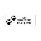 Aangepast adres Paw Prints Hout Art Stamp Rubberstempel (Afrduk)