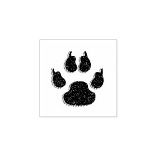 Aangepast adres Puppy Paw Rubberstempel