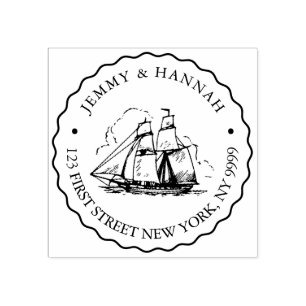 Aangepast adres Stempel, bruiloft Stamp, Scheepsru Rubberstempel