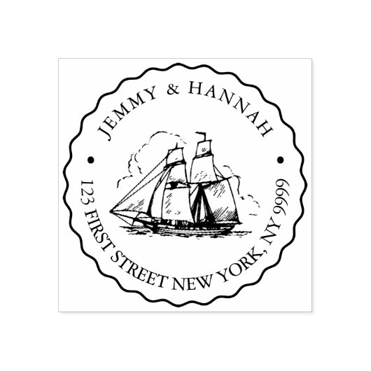 Aangepast adres Stempel, bruiloft Stamp, Scheepsru Rubberstempel (Afrduk)