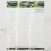 Aangepast adres tropische cactus foto briefhoofd ontwerp (Voorkant)