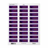 Aangepast adres voor gezaagd huis Pumpkin Fun Hall Etiket (Full Sheet)