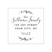 Aangepast adres voor naam van de Script-familie Rubberstempel (Afrduk)