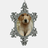 Aangepast afbeelding afbeelding tin sneeuwvlok ornament (Links)