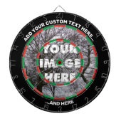 Aangepast Afbeelding-dartboard met tekst Dartbord (Voorkant)