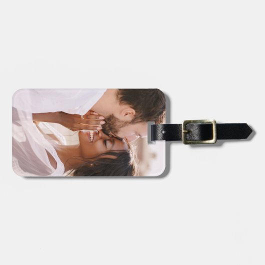 Aangepast Afbeelding dubbelzijdig Foto Creëer uw e Bagagelabel (Voorkant horizontaal)