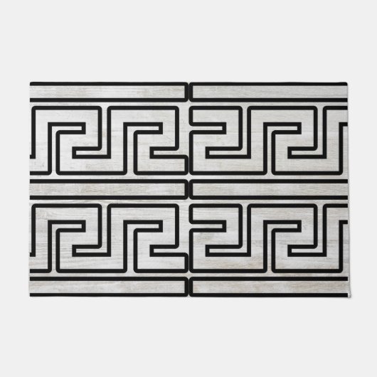 Aangepast afbeelding hout modern design Groot zwar Deurmat (Voorkant)