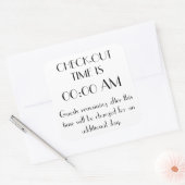 Aangepast afhandelingstijdteken vierkante sticker (Envelop)