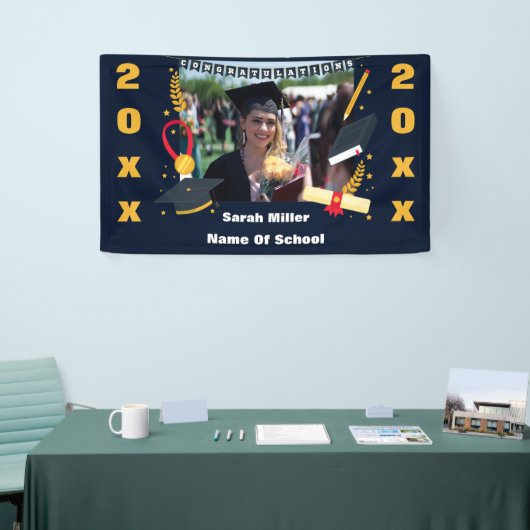 aangepast afstuderen 2023 met naam en foto spandoek (Beurs)
