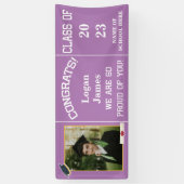 aangepast afstuderen 2025 met naam en foto spandoek (Verticaal)