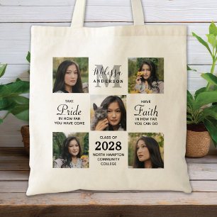 Aangepast Afstuderen 5 Afstuderen voor fotocollage Tote Bag