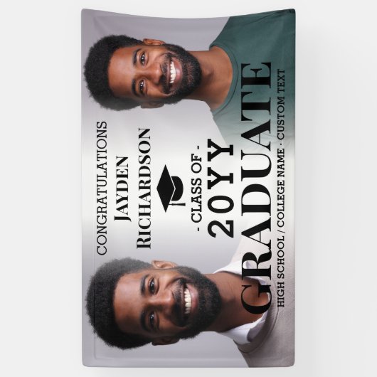 Aangepast Afstuderen Afstudeerder voor fotocollage Spandoek (Verticaal)