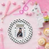 Aangepast afstuderen Afstuderen van foto's gefelic Papieren Bordje (Feest)