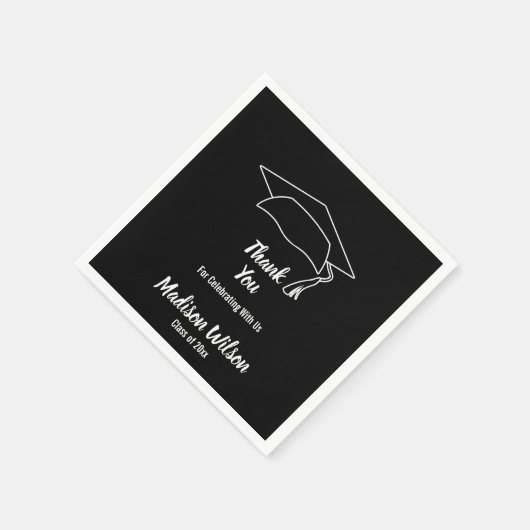 Aangepast Afstuderen Bedankt Servetten (Hoek)