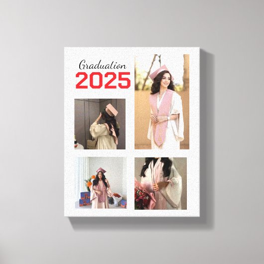 Aangepast Afstuderen Foto Canvas (Voorkant)