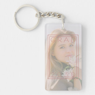 Aangepast Afstuderen foto-toetsenbord Sleutelhanger