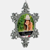 Aangepast Afstuderen fotofeestdag Tin Sneeuwvlok Ornament (Links)