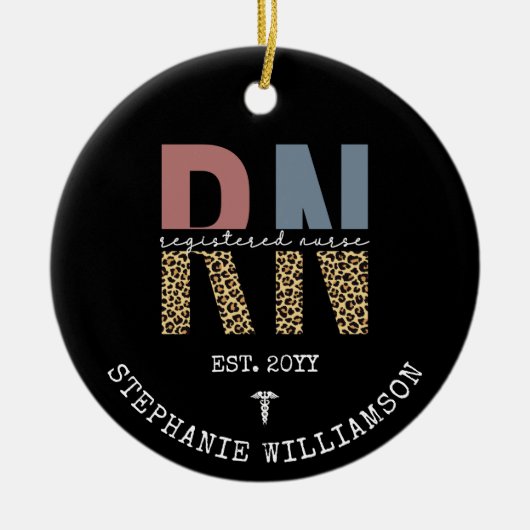 Aangepast Afstuderen geregistreerd zuster Keramisch Ornament (Voorkant)