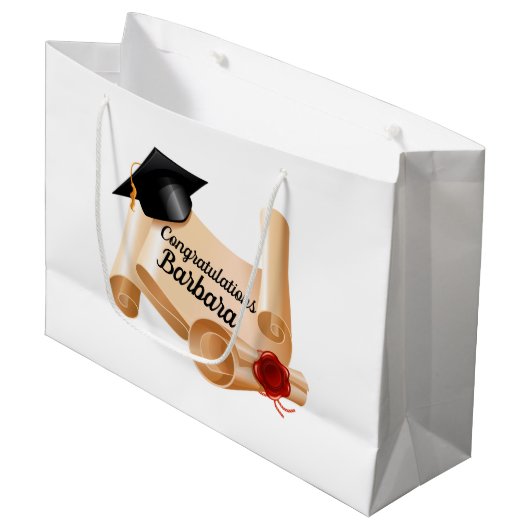 Aangepast Afstuderen Groot Cadeauzakje (Voorkant Gekanteld)