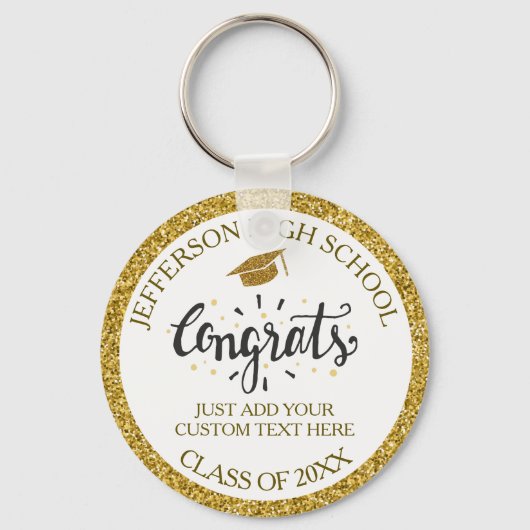 Aangepast Afstuderen is geschikt voor Afstudeerder Sleutelhanger (Voorkant)