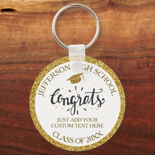 Aangepast Afstuderen is geschikt voor Afstudeerder Sleutelhanger (Achterkant)