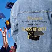 Aangepast Afstuderen Klasse jaar Naam School Denim Jacket