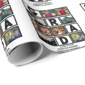 Aangepast Afstuderen, klasse van jaar 8 fotocollag Cadeaupapier (Rol Hoek)