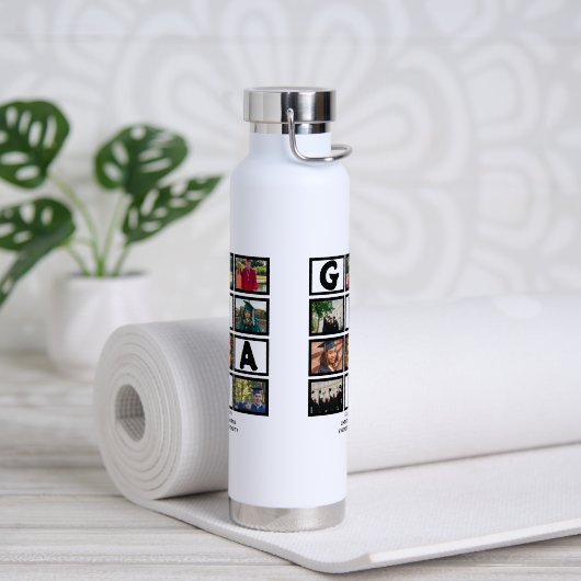 Aangepast Afstuderen, klasse van jaar 8 fotocollag Waterfles (Yoga)