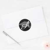 Aangepast Afstuderen nodigt kaartenvelopzegel uit Ronde Sticker (Envelop)