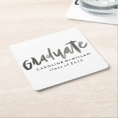 Aangepast Afstuderen Vierkante Kartonnen Onderzetter (Schuin)