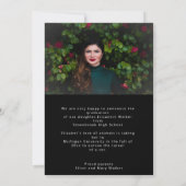 Aangepast Afstuderen voor foto's Modern White Over Aankondiging (Achterkant)