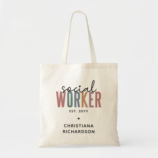 Aangepast Afstuderen voor maatschappelijk werkers Tote Bag (Voorkant)