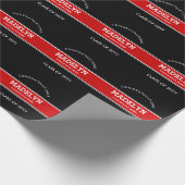Aangepast Afstuderen zwart-wit en rood Cadeaupapier (Hoek)