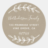 Aangepast aftasten van Script verlaat het grote te Ronde Sticker (Voorkant)