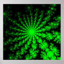 Aangepast Alien Fractal Burst Poster