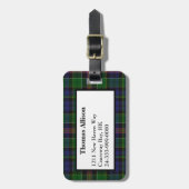 Aangepast Allison Tartan Bagagelabel (Voorkant verticaal)