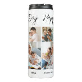 Aangepast als Grootma 9 fotocollage Thermosbeker (Achterkant)