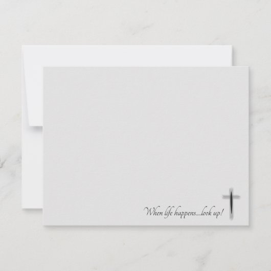 Aangepast als het leven gebeurt, kijk dan naar bov notitiekaartje (Voorkant)