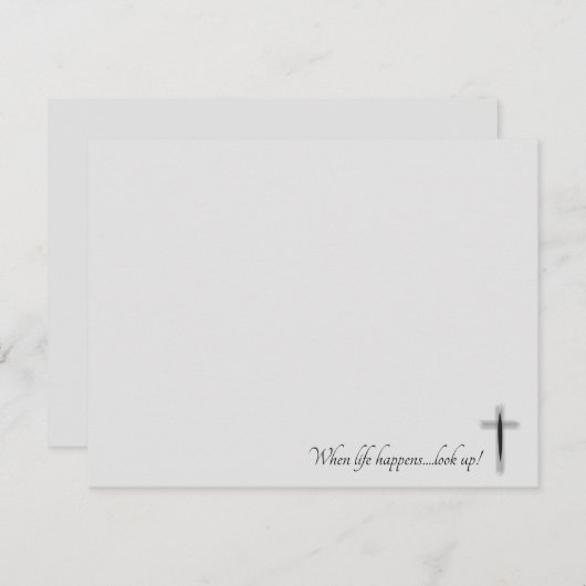 Aangepast als het leven gebeurt, kijk dan naar bov notitiekaartje (Voorkant / Achterkant)